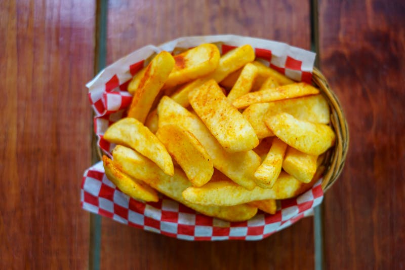 Crispy golden French Fries seasoned side dish