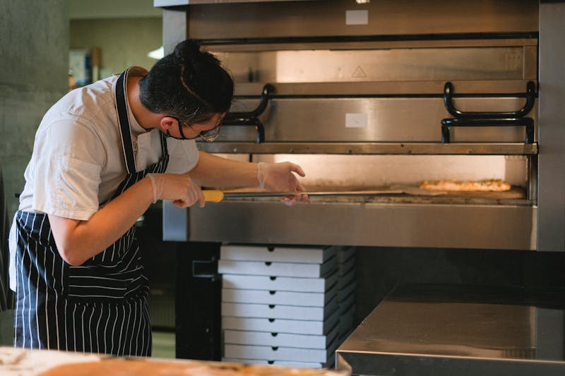 Signature dion's pizza fresh from the oven at Dions Albuquerque